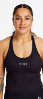 PERFORMANCE RACERBACK CROP SINGLET ONYX