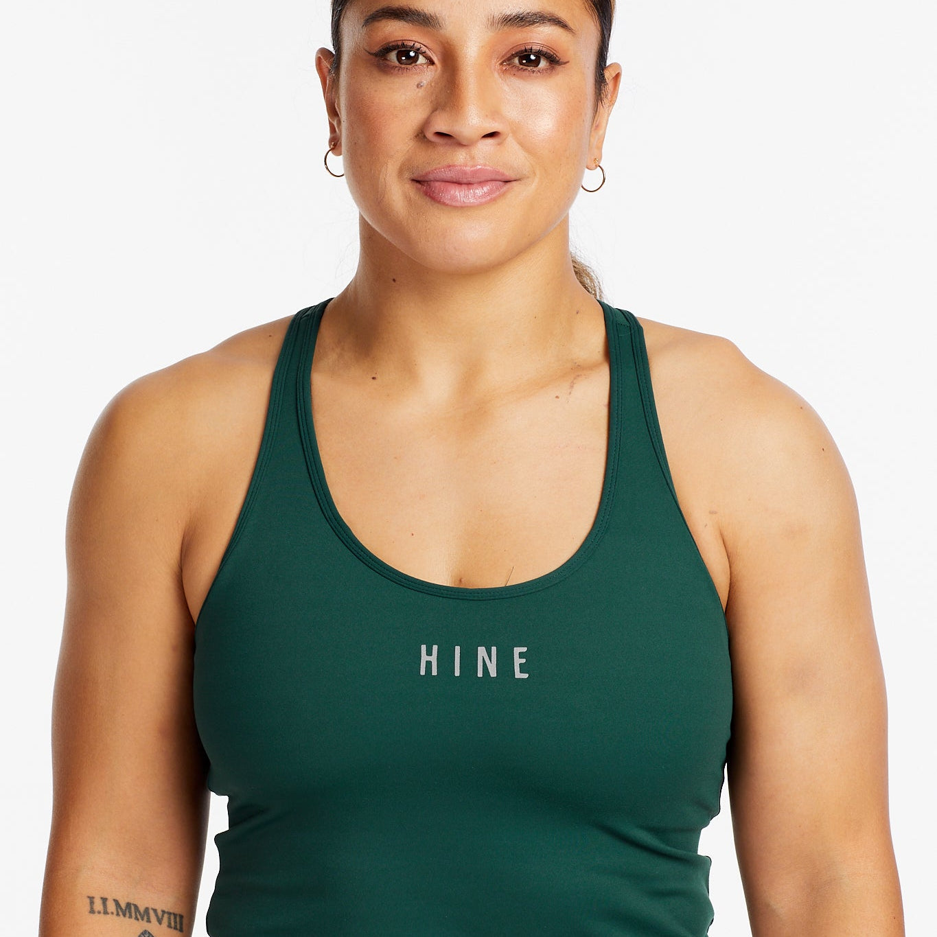 PERFORMANCE RACERBACK CROP SINGLET PINE