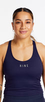 PERFORMANCE RACERBACK CROP SINGLET NAVY