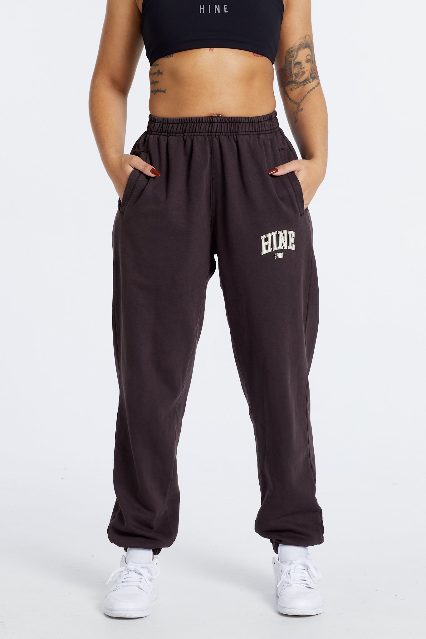 WASHED TRACKPANT ESPRESSO