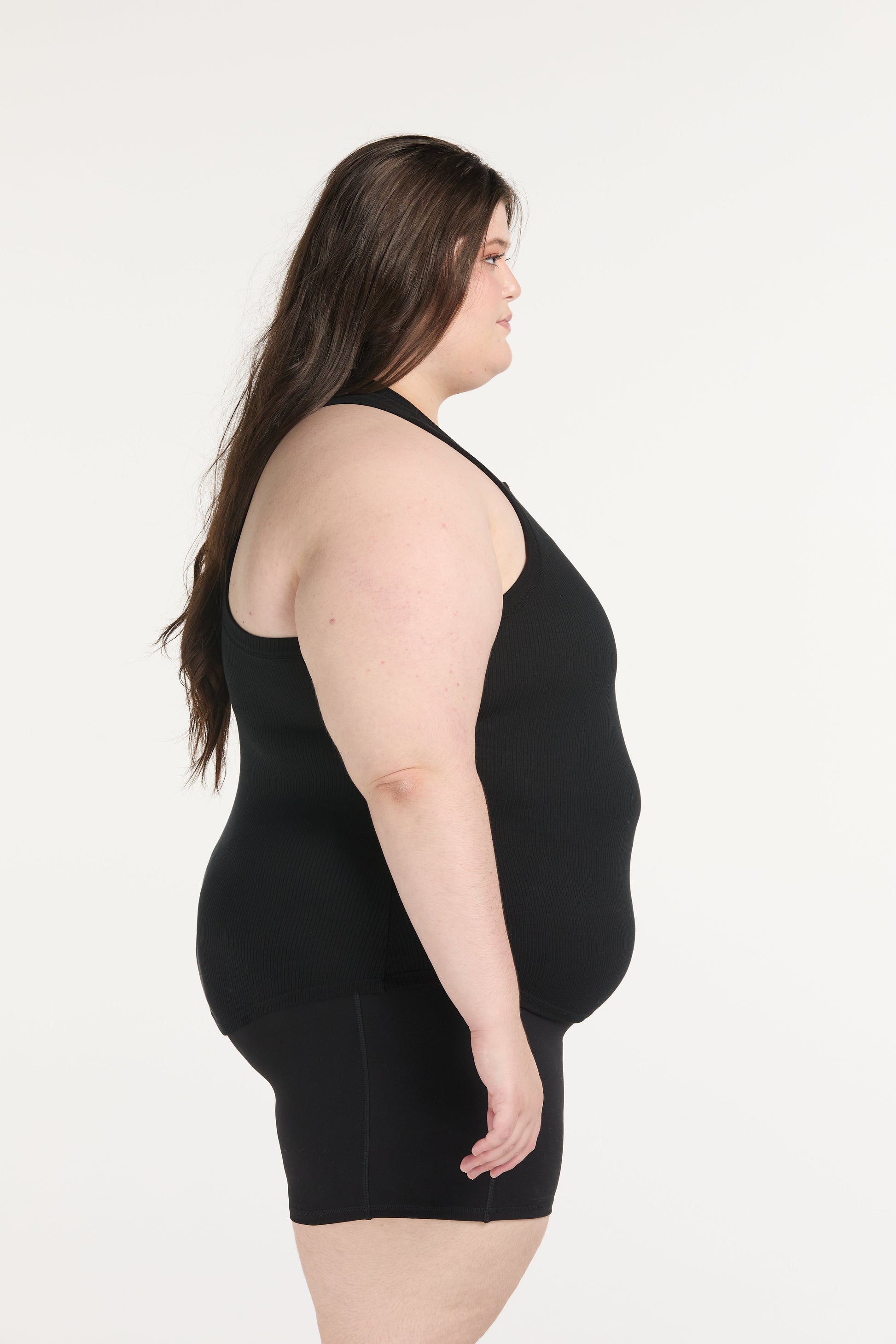 CROP RIB SINGLET ONYX