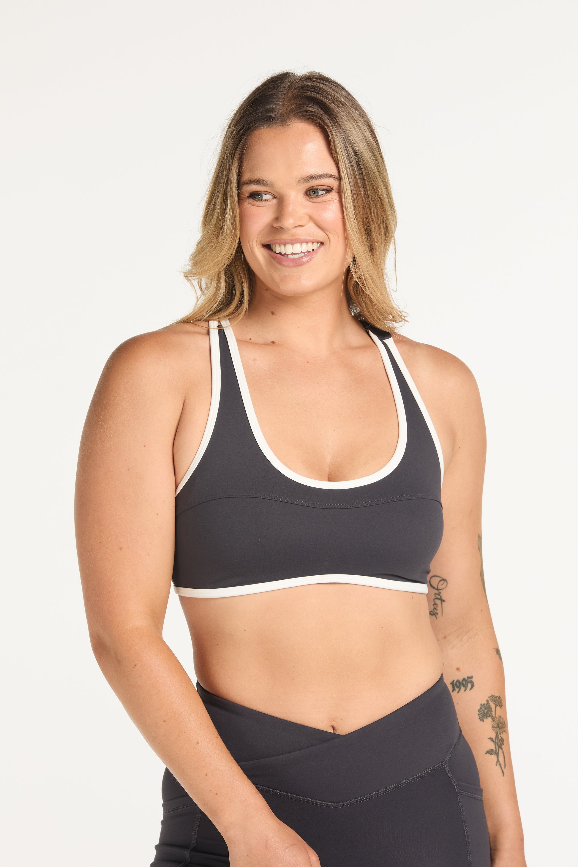 FORME CONTRAST BRA CHARCOAL