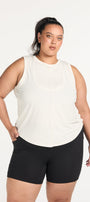 ESSENTIALS OPEN BACK TANK WHITE