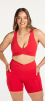 AUAHI CROSS-OVER MID SHORT RED