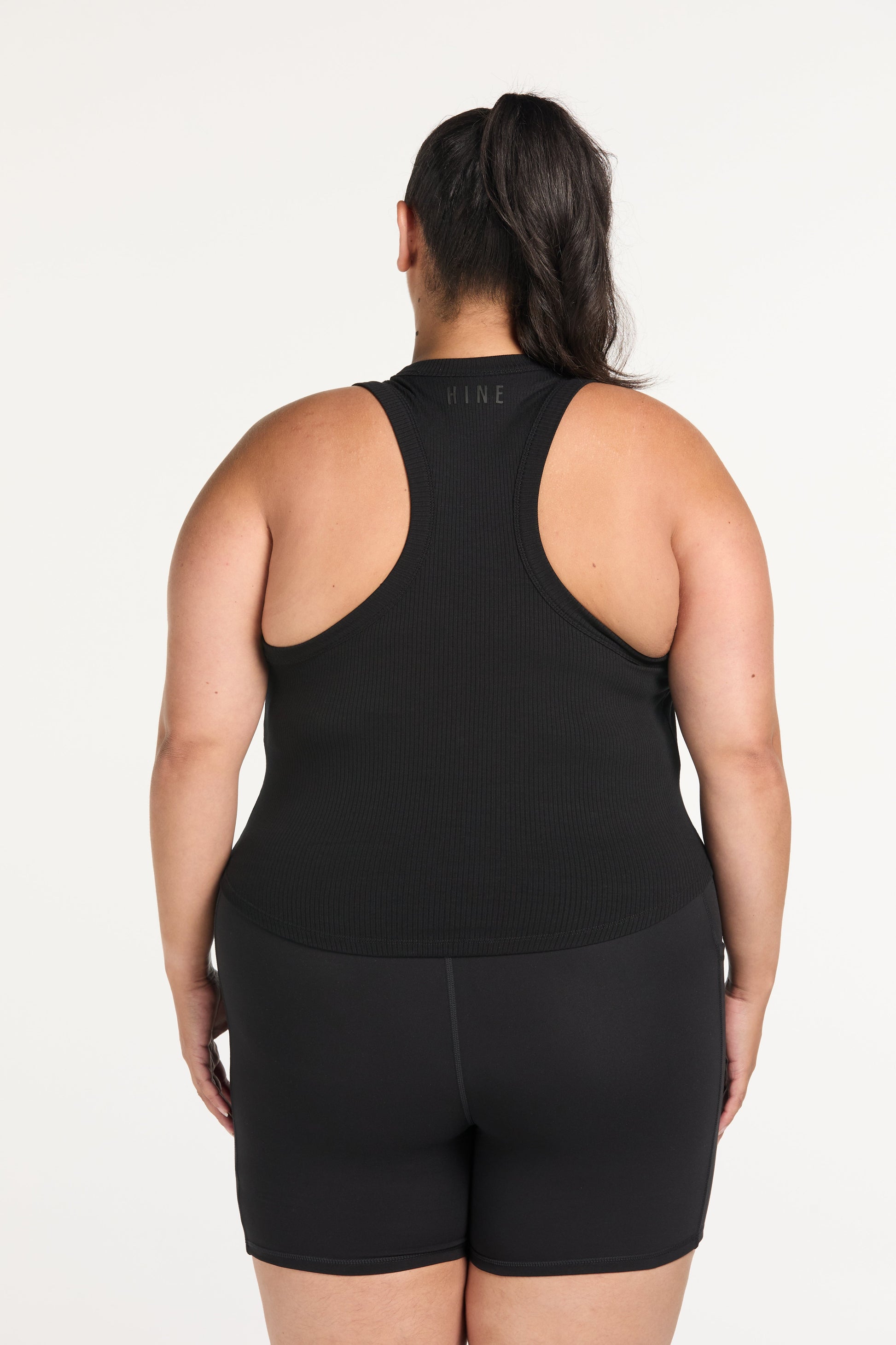 CROP RIB SINGLET ONYX