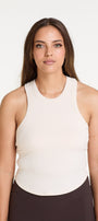CROP RIB SINGLET MILK