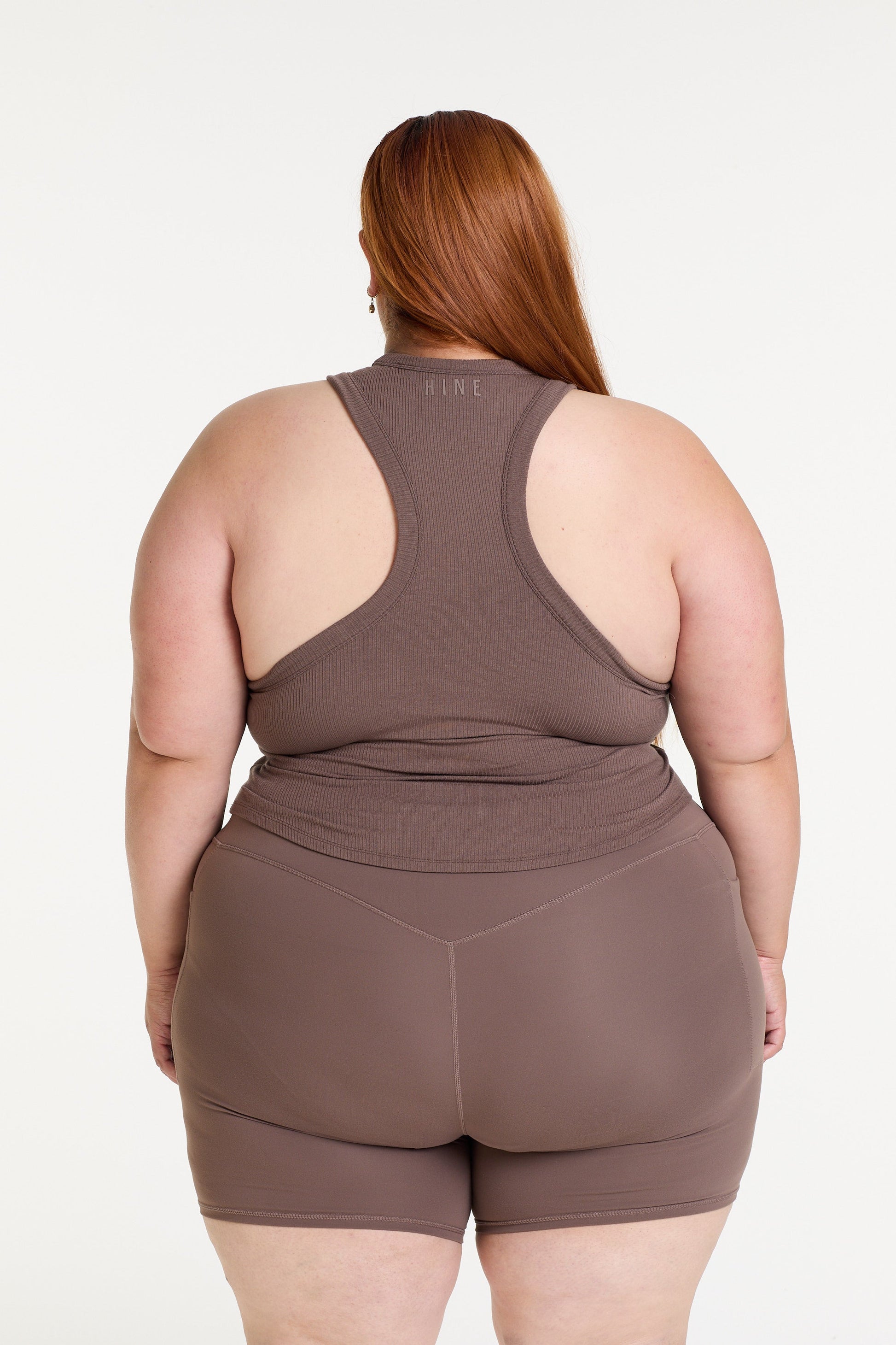 CROP RIB SINGLET COFFEE