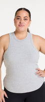 FULL LENGTH RIB SINGLET MARBLE