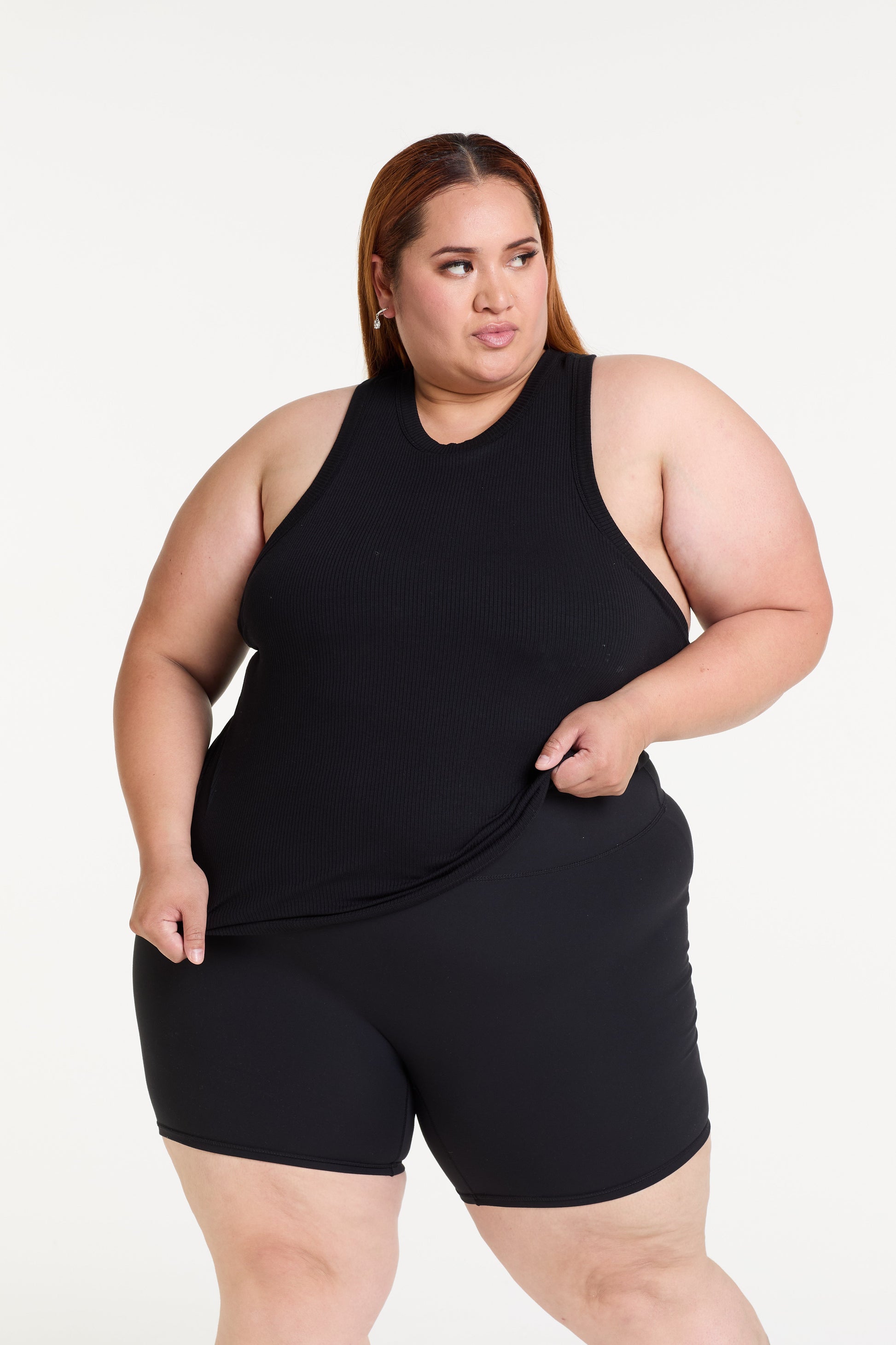 FULL LENGTH RIB SINGLET ONYX