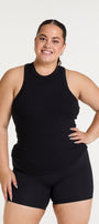 FULL LENGTH RIB SINGLET ONYX