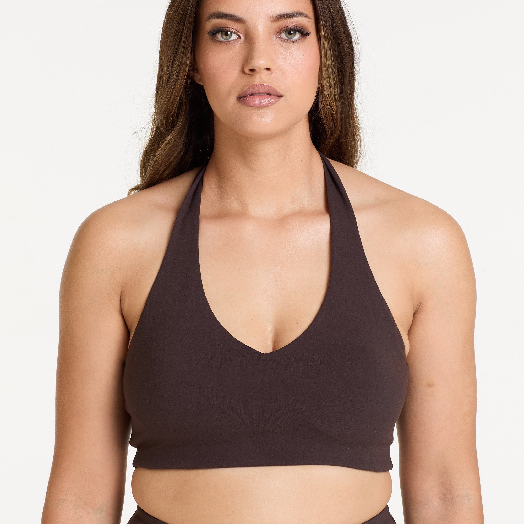 HALTER NECK BRA COCOA
