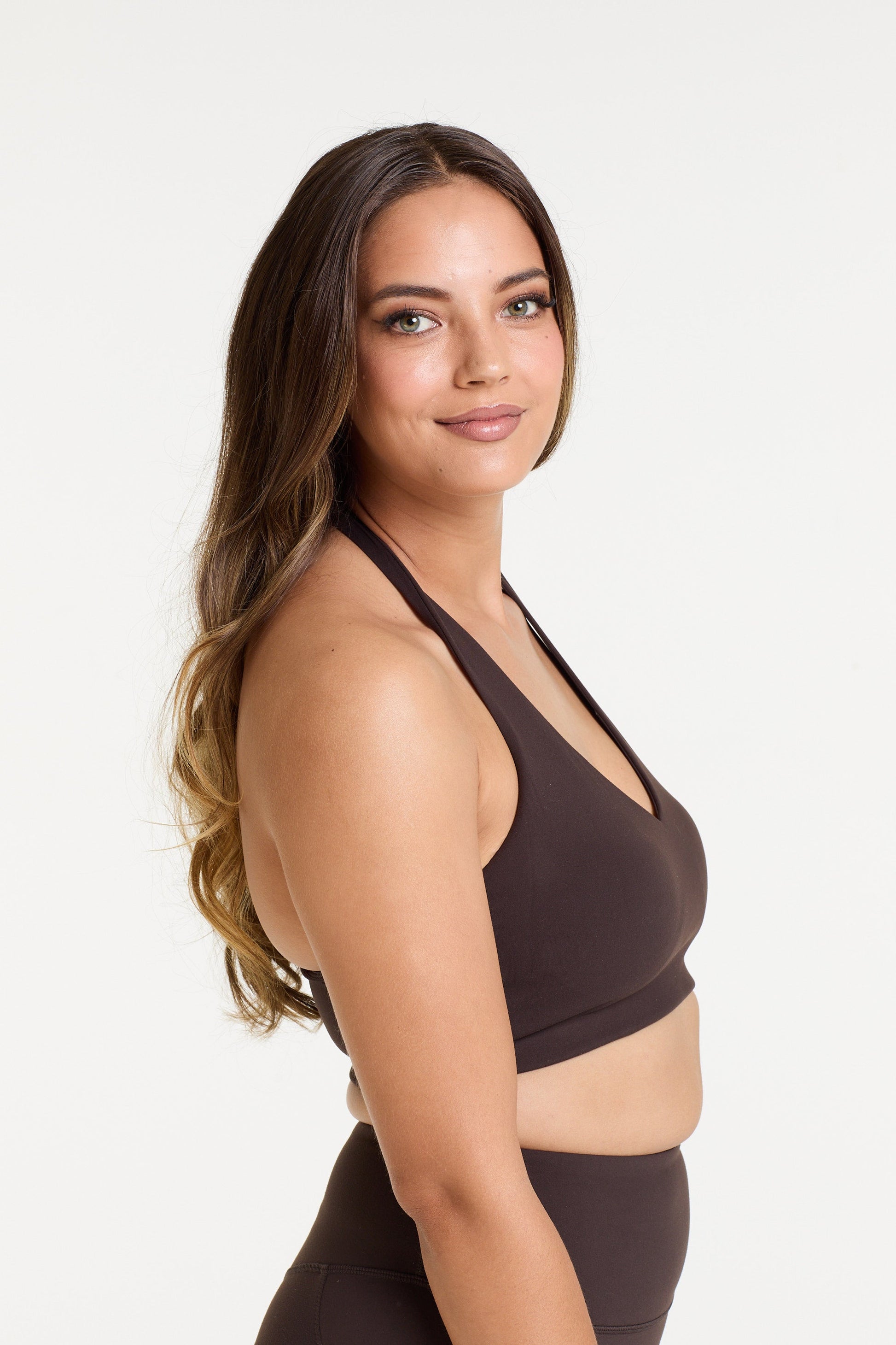 HALTER NECK BRA COCOA