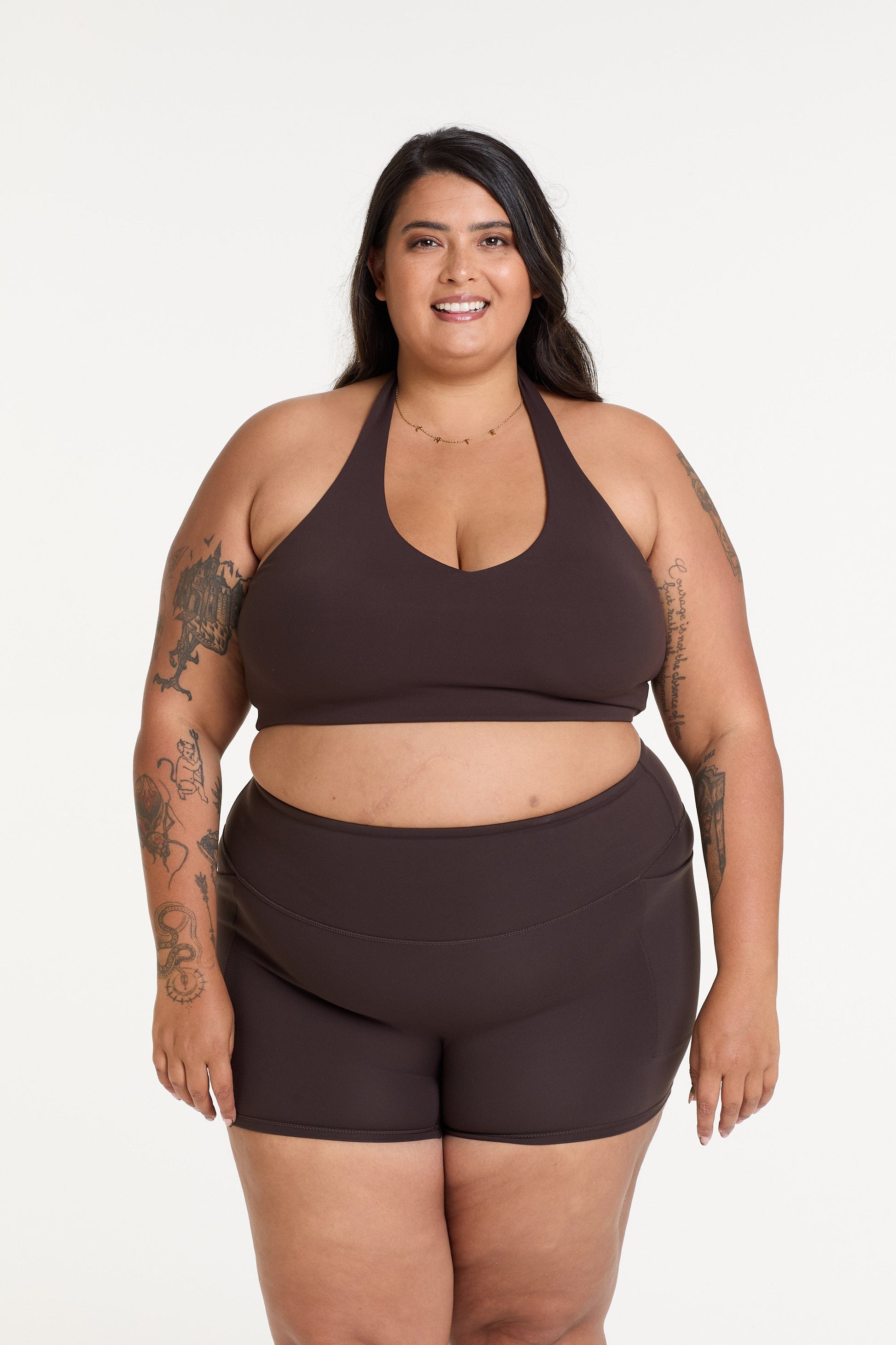HALTER NECK BRA COCOA