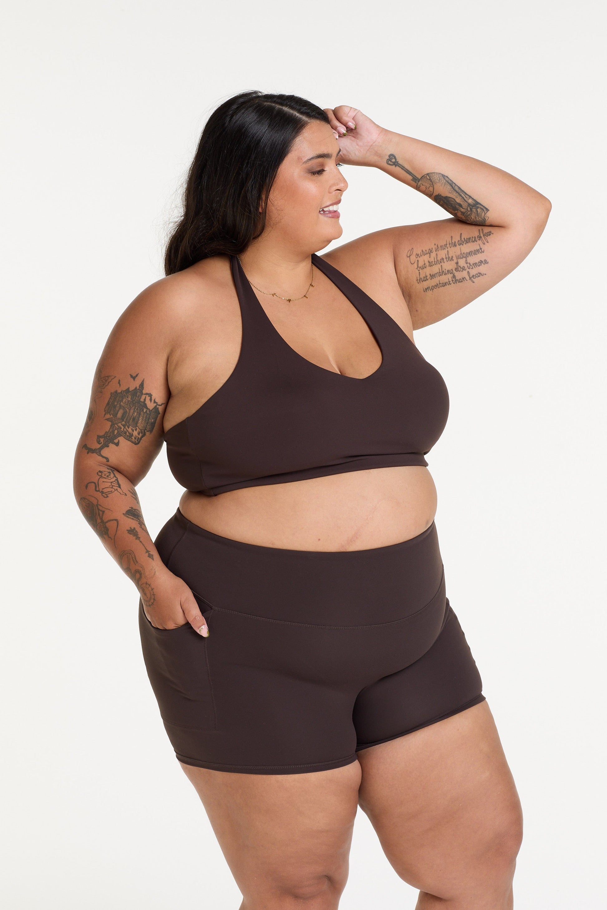 HALTER NECK BRA COCOA