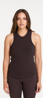 FULL LENGTH RIB SINGLET COCOA