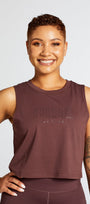 SIGNATURE CROP MUSCLE SINGLET DEEP MAUVE