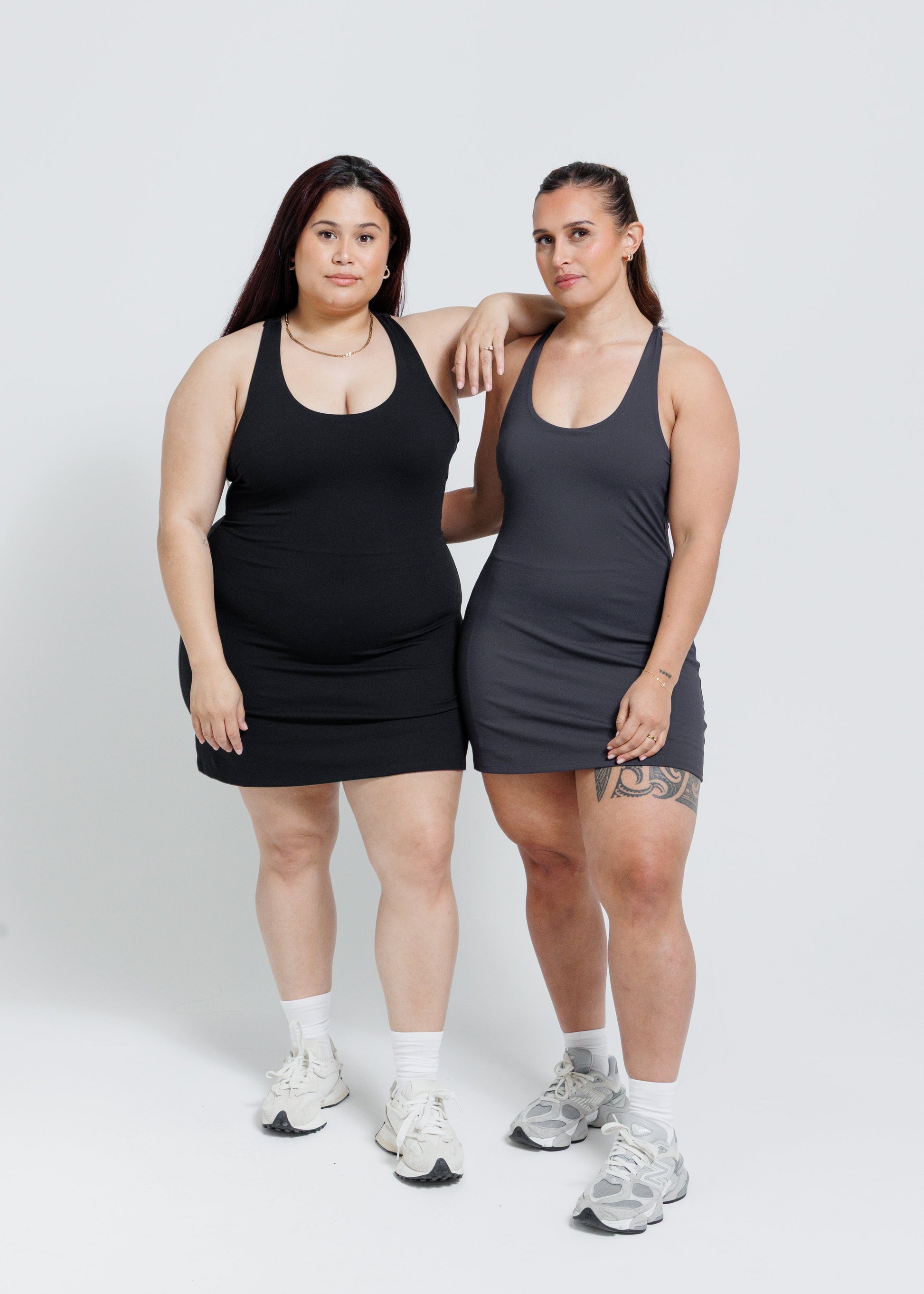 SCULPT DRESS CHARCOAL
