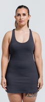 SCULPT DRESS CHARCOAL