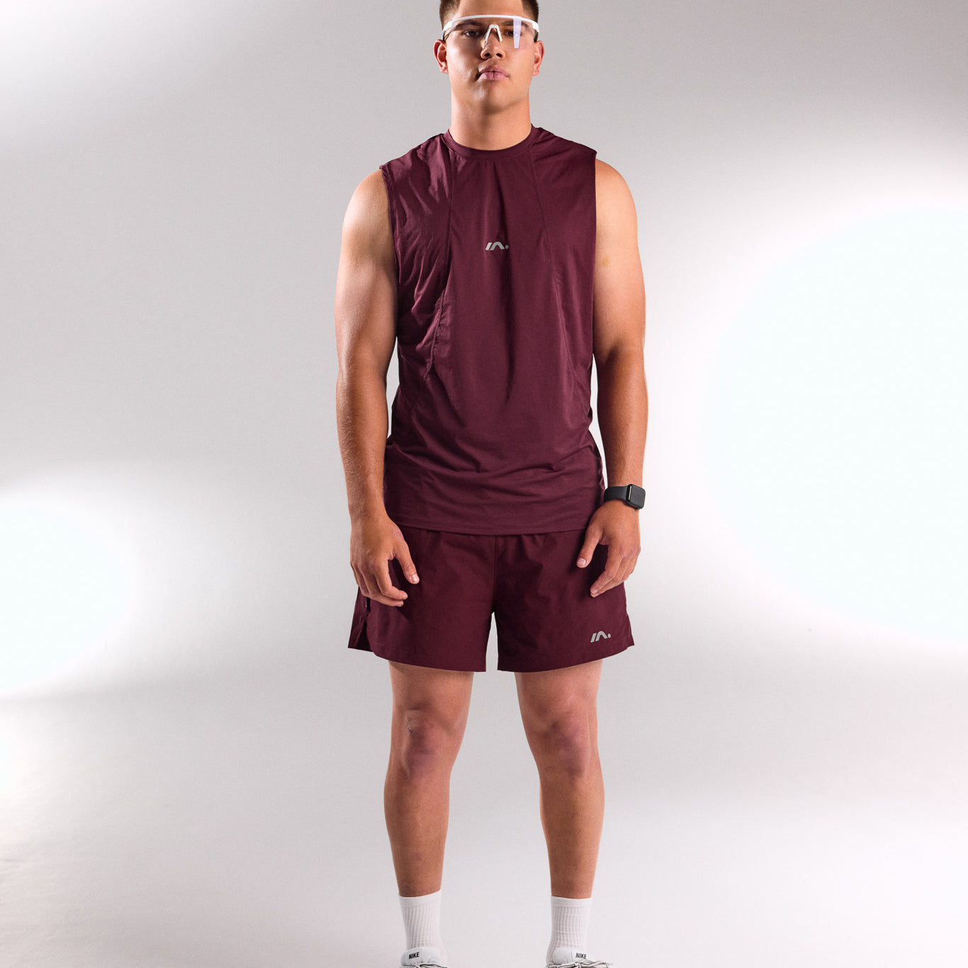 5" TRAINING SHORT MENS DEEP CHERRY