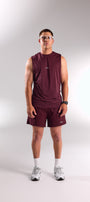 5" TRAINING SHORT MENS DEEP CHERRY
