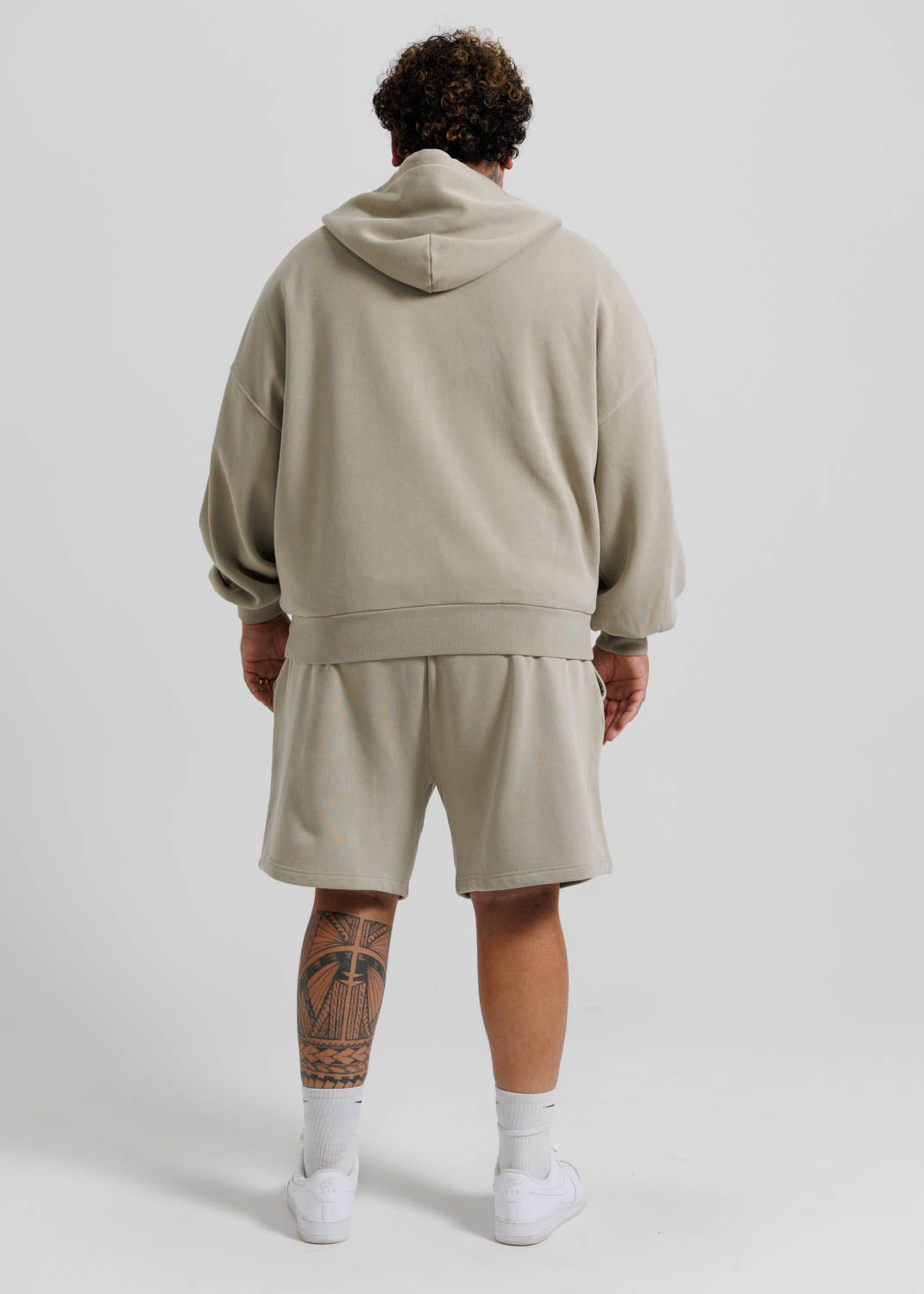 ESSENTIAL OVERSIZED ZIP HOODIE SAND