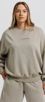ESSENTIAL OVERSIZED CREW NECK SAND