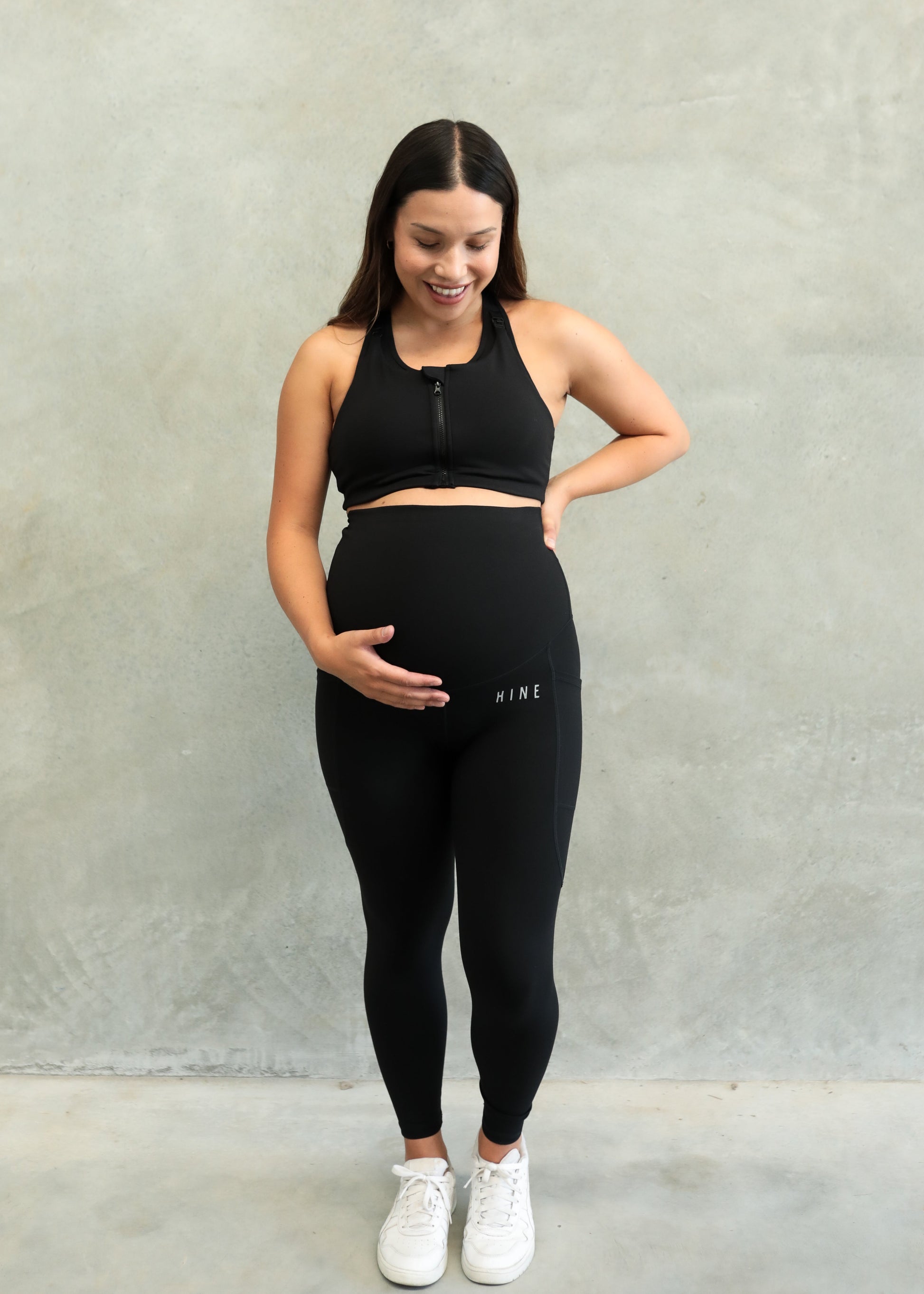 STAPLE MATERNITY FULL LENGTH LEGGING ONYX