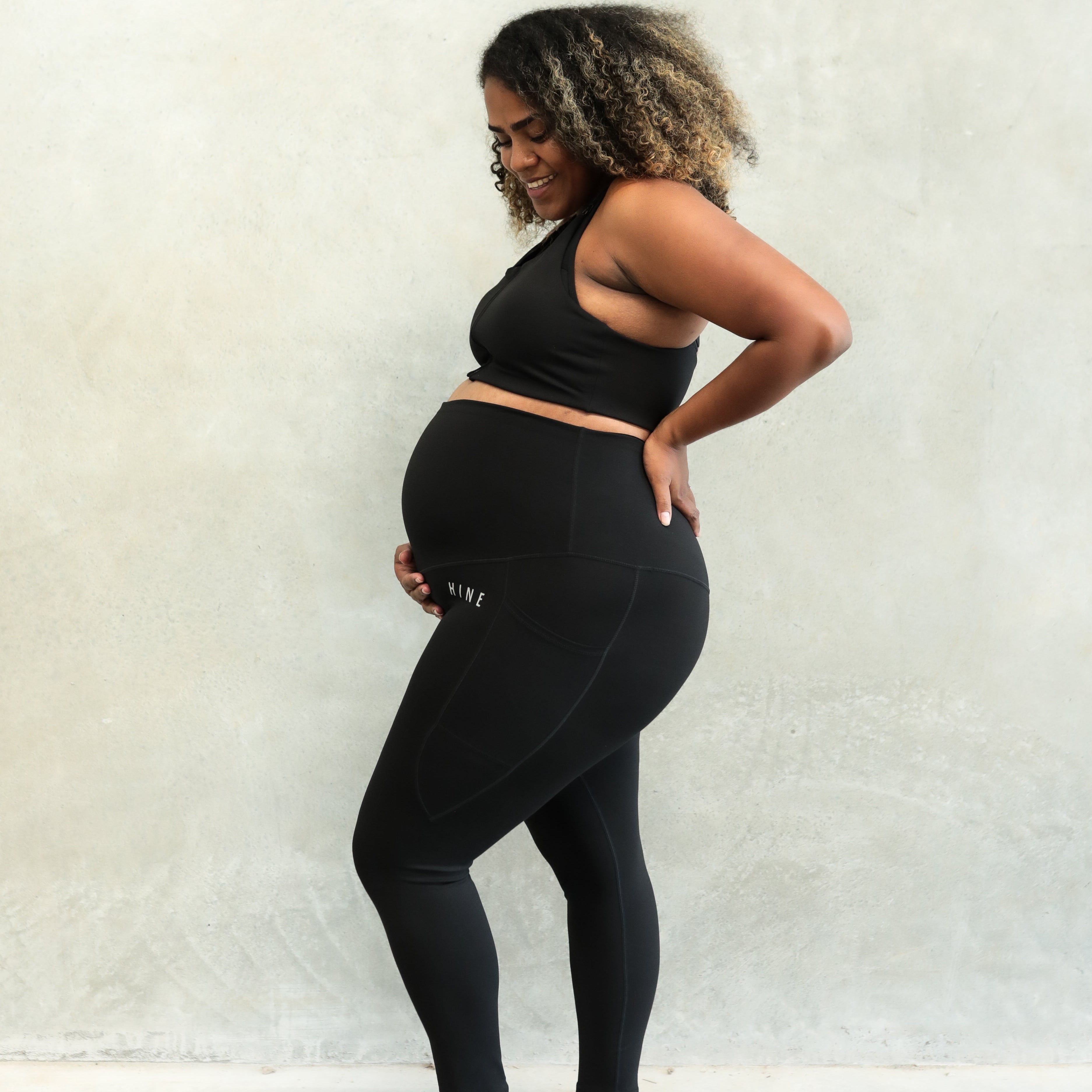 STAPLE MATERNITY FULL LENGTH LEGGING ONYX