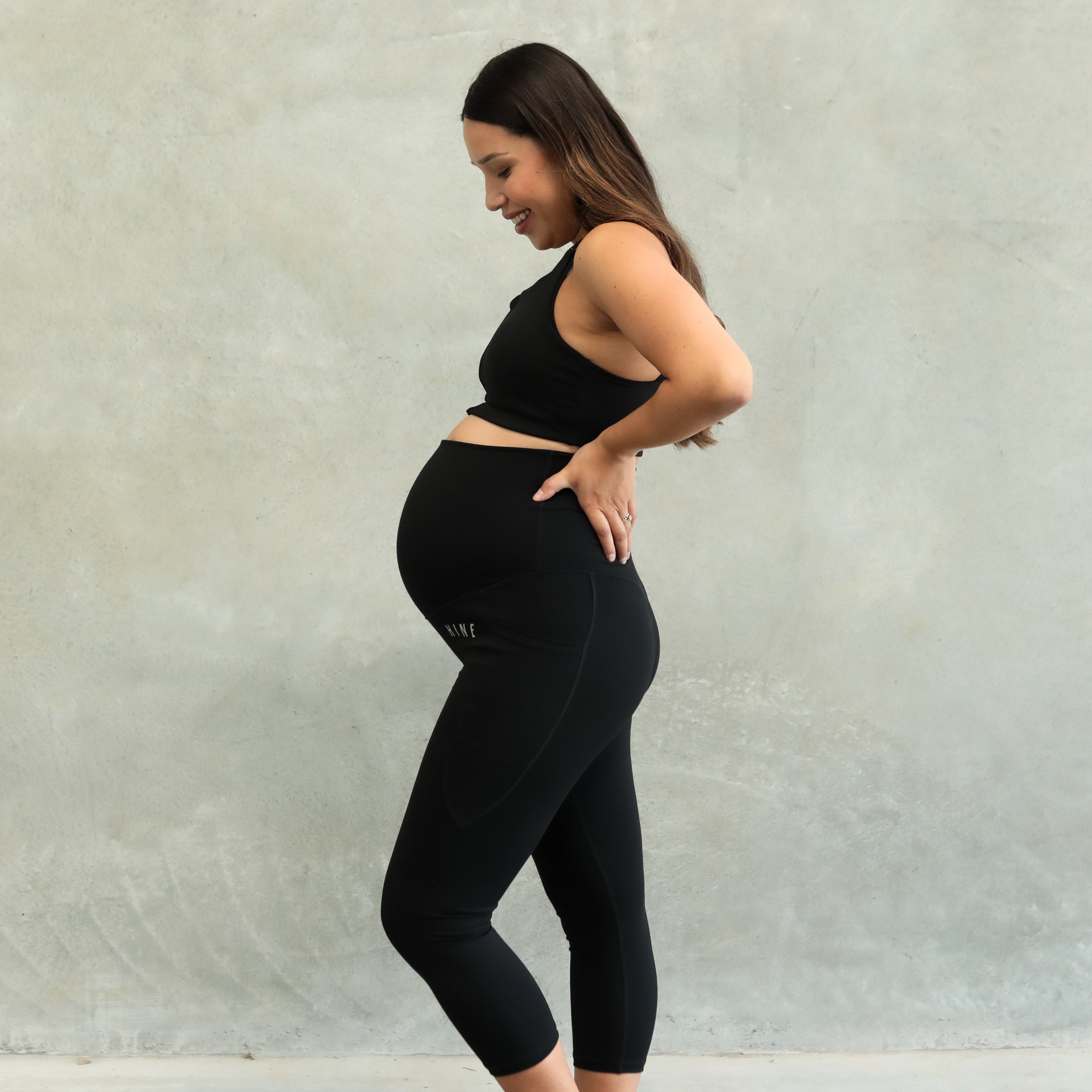 STAPLE MATERNITY 7/8 LEGGING ONYX