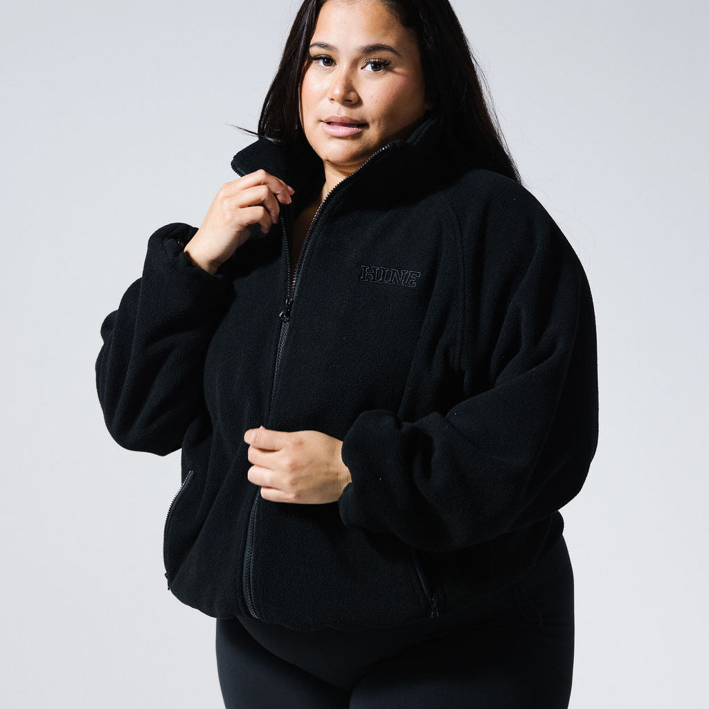 BRUSHED FLEECE JUMPER ONYX