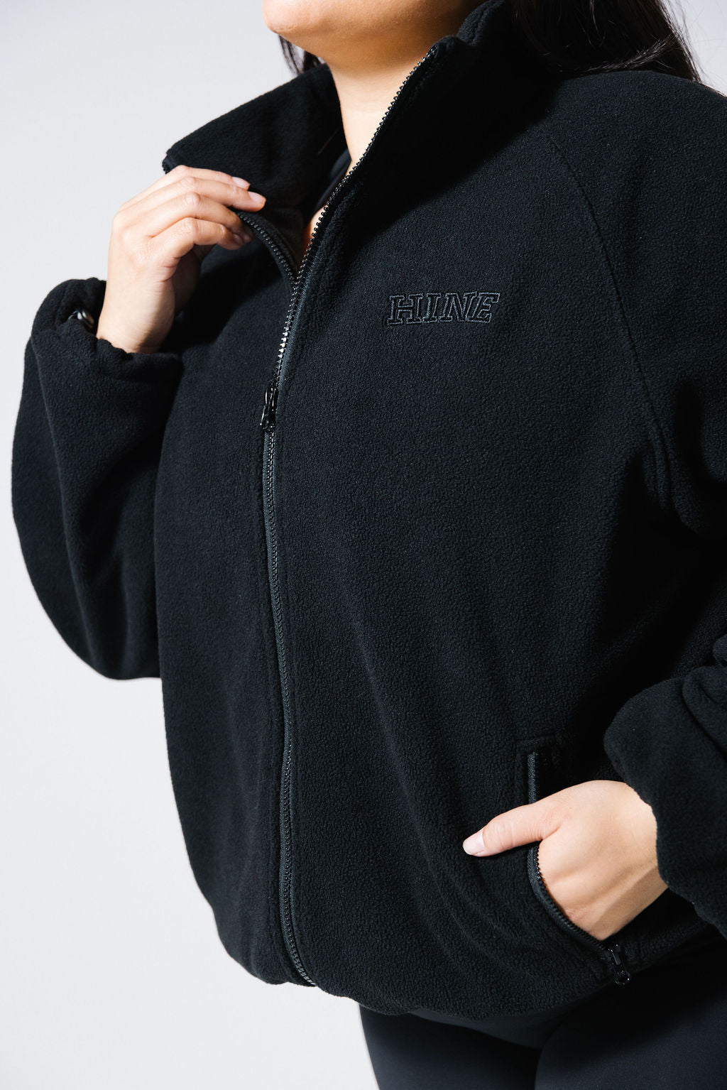 BRUSHED FLEECE JUMPER ONYX